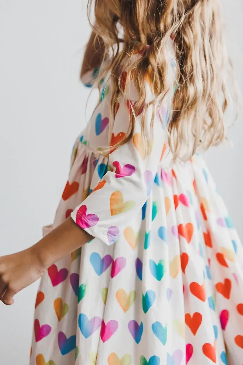 Lotta Love 3/4 Sleeve Pocket Twirl Dress - Mila & Rose ® - Flyclothing LLC