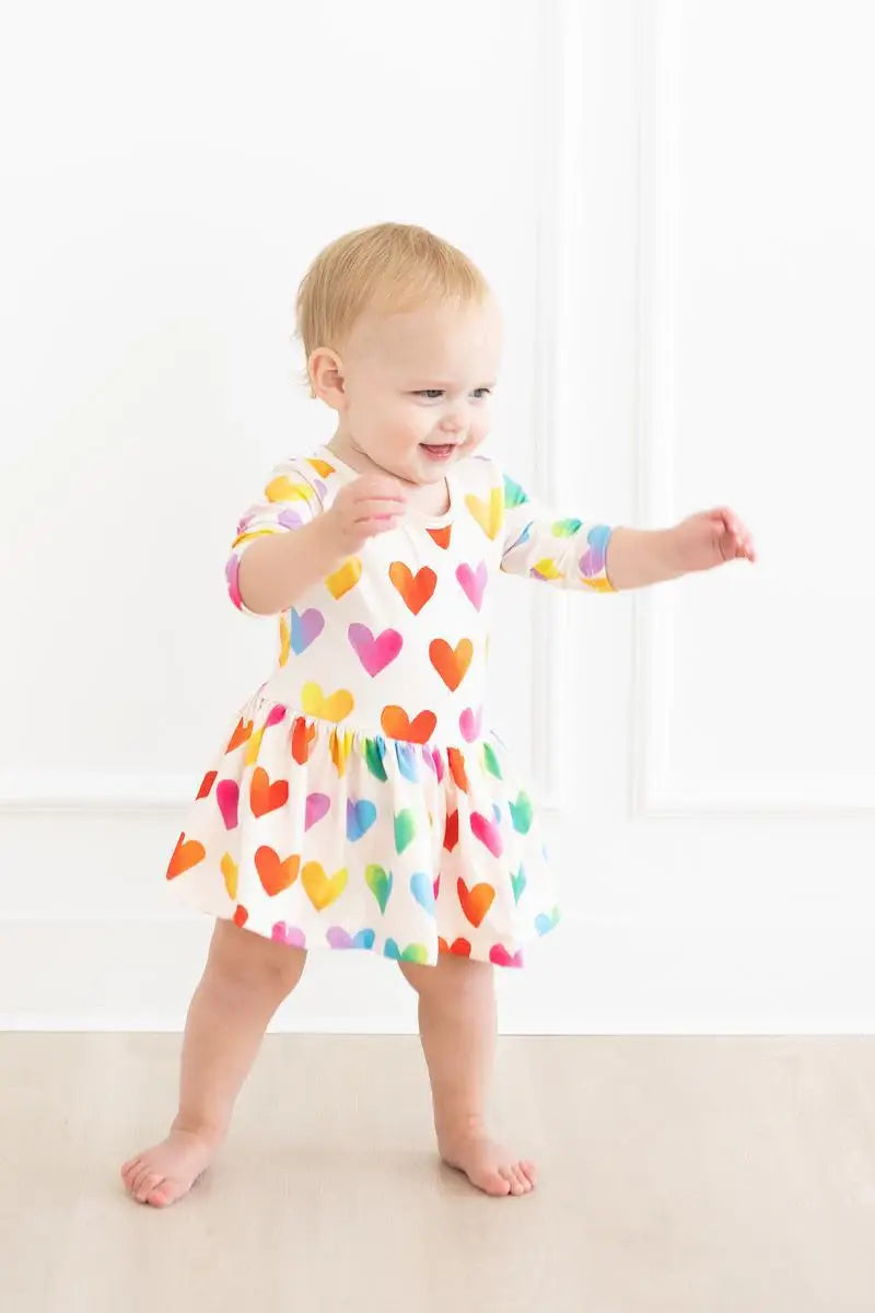 Lotta Love 3/4 Sleeve Twirl Bodysuit - Mila & Rose ® - Flyclothing LLC