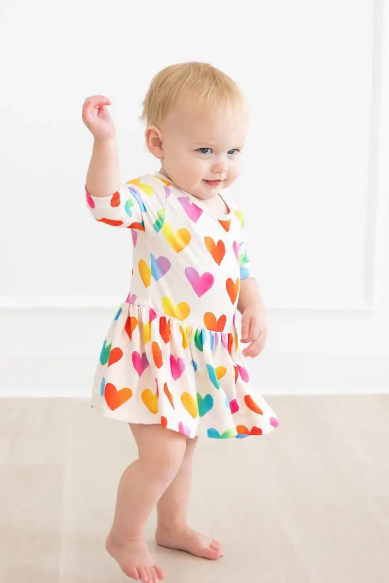 Lotta Love 3/4 Sleeve Twirl Bodysuit - Mila & Rose ® - Flyclothing LLC