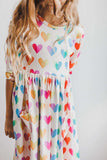 Lotta Love 3/4 Sleeve Pocket Twirl Dress - Mila & Rose ® - Flyclothing LLC