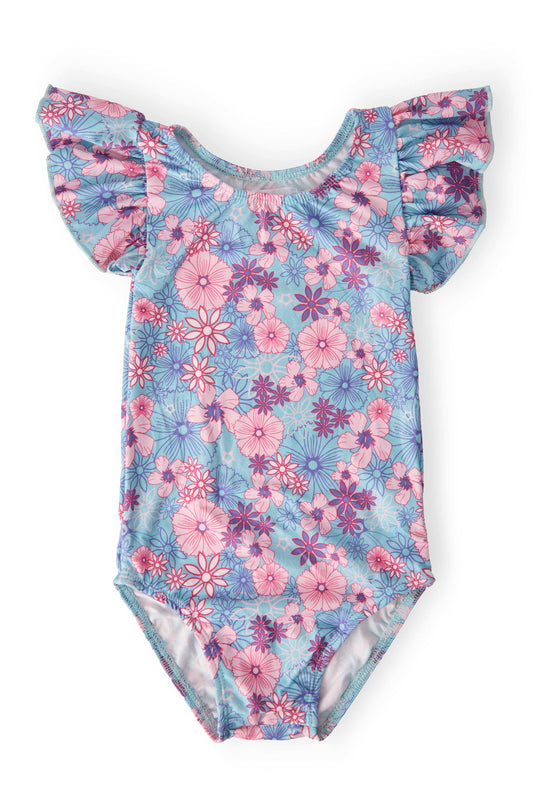 Love Blooms S/S Flutter Sleeve Leotard - Mila & Rose ® - Flyclothing LLC