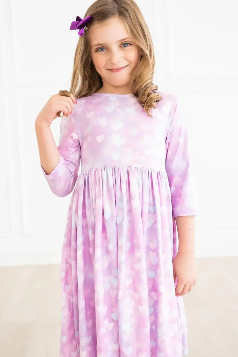 Love Story 3/4 Sleeve Pocket Twirl Dress - Mila & Rose ® - Flyclothing LLC