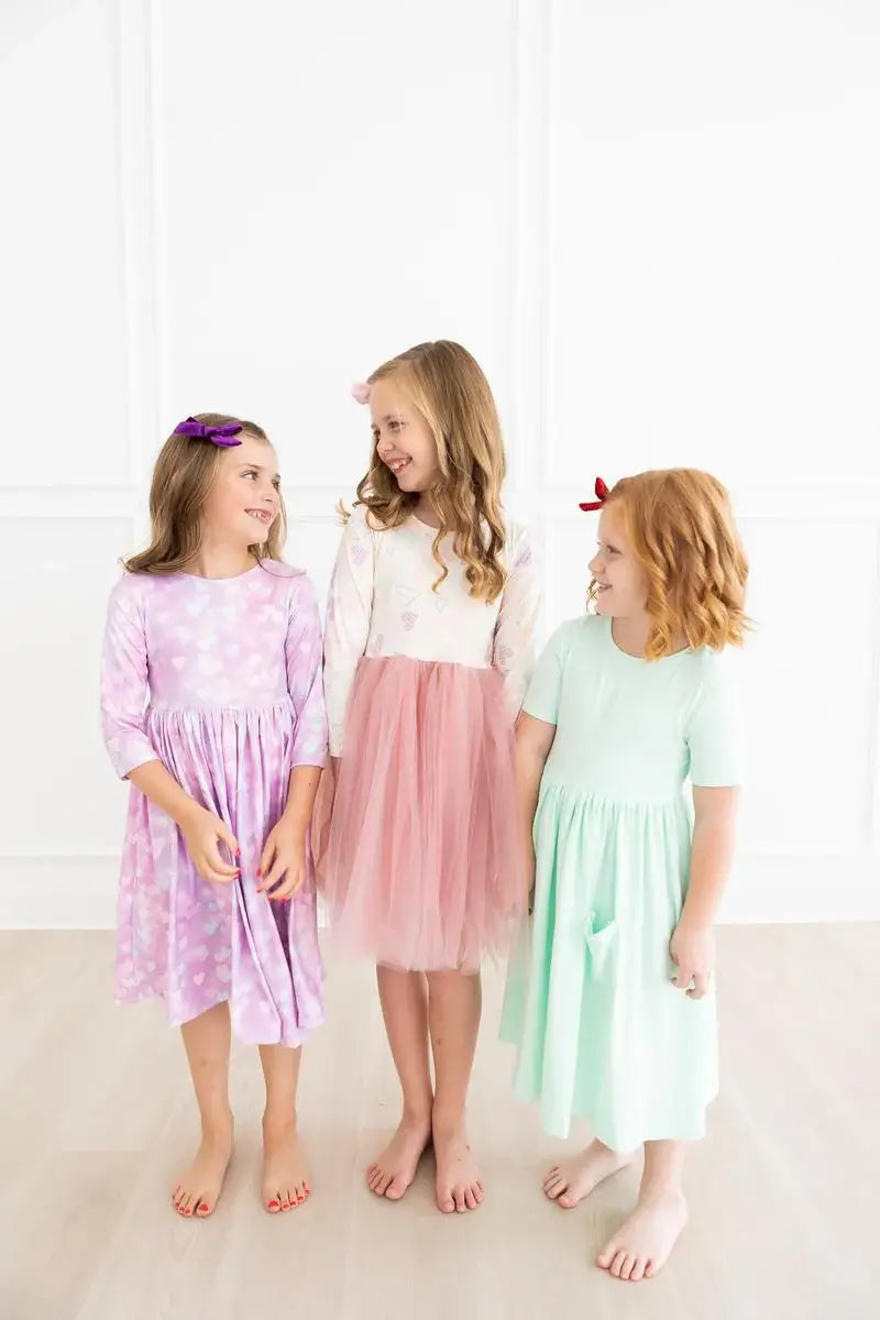 Love Story 3/4 Sleeve Pocket Twirl Dress - Mila & Rose ® - Flyclothing LLC