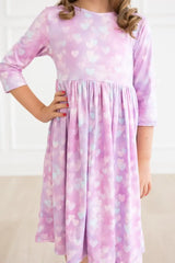 Love Story 3/4 Sleeve Pocket Twirl Dress - Mila & Rose ® - Flyclothing LLC