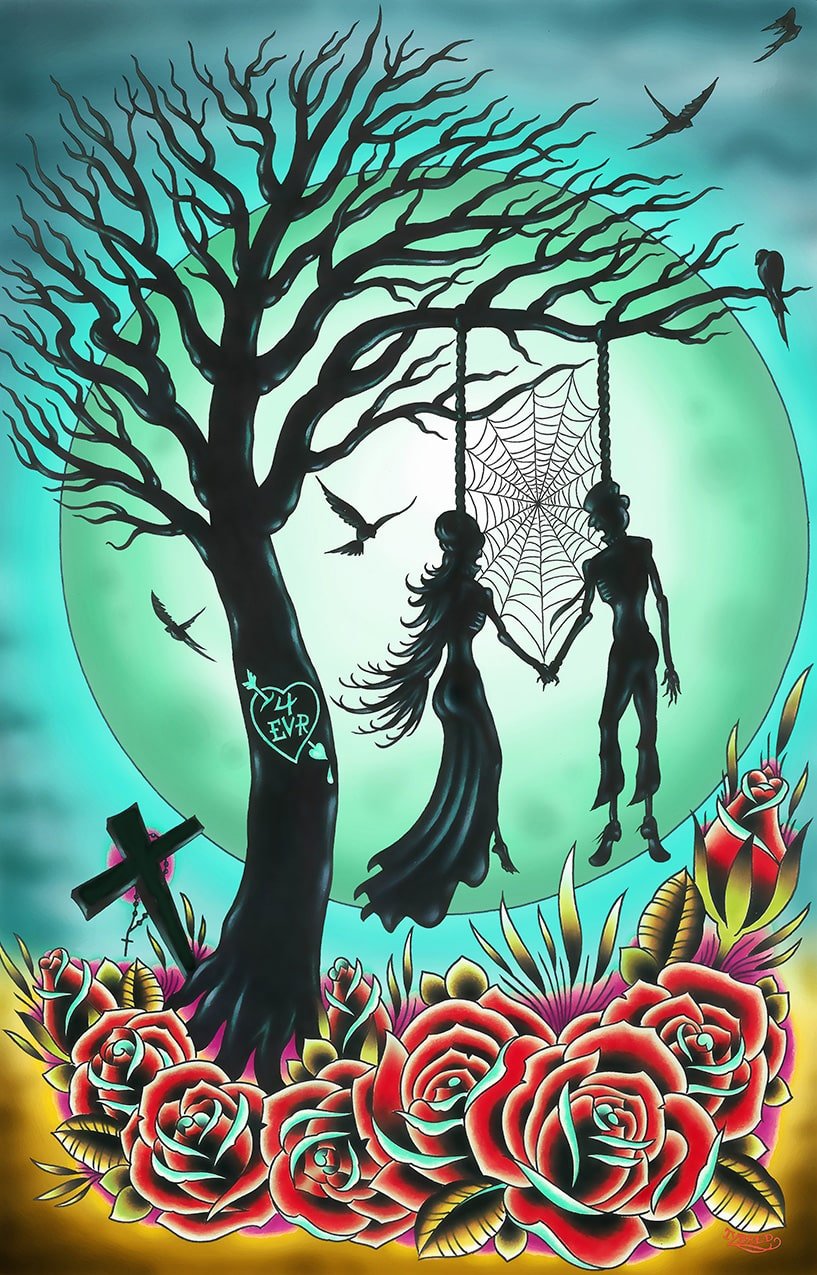 Black Market Art Company Love til Death Print