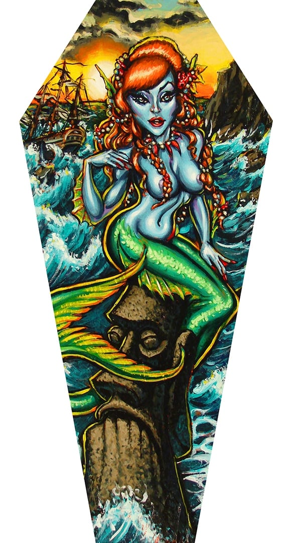 Black Market Art Company Love on the Rocks & Stretched Coffin Canvas Print