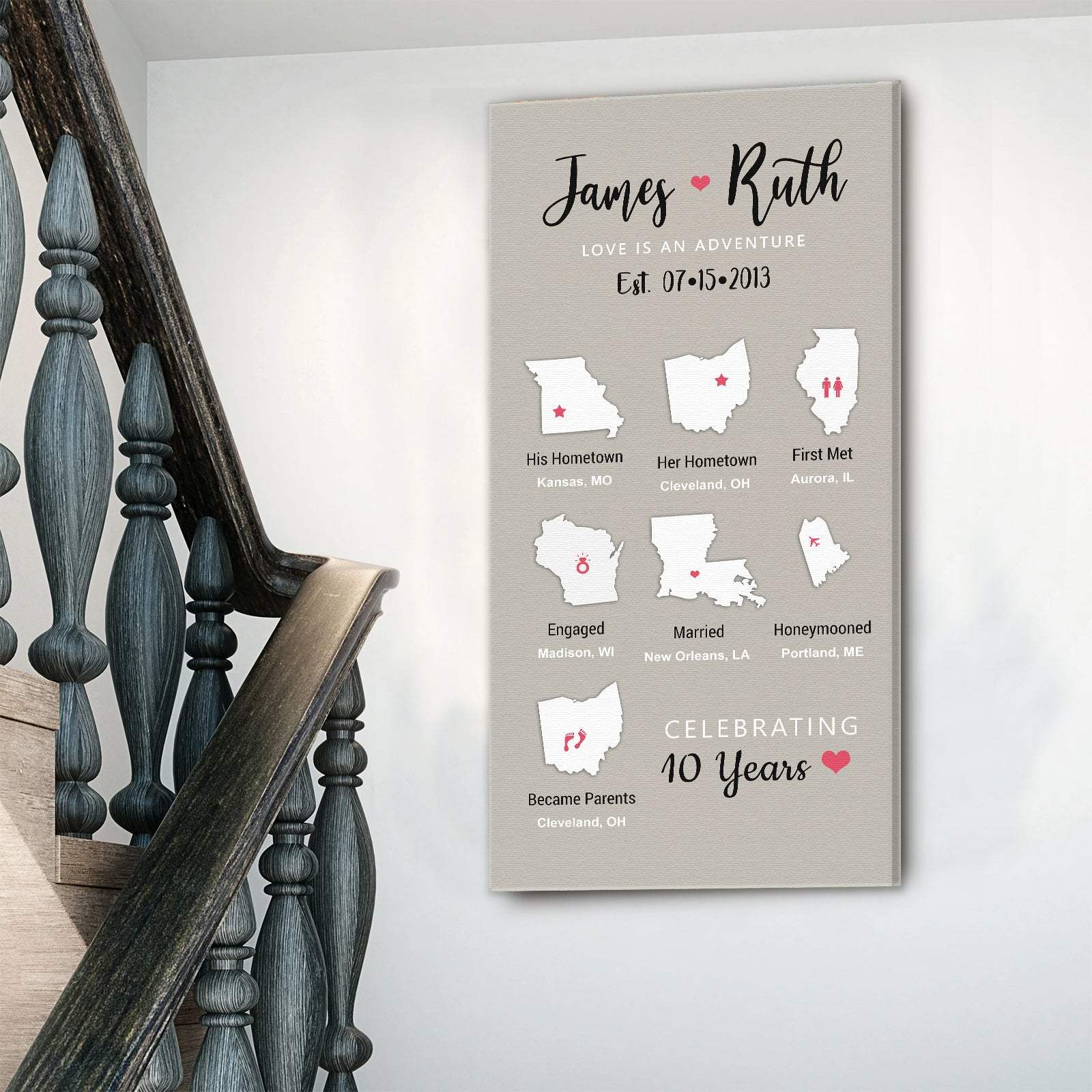 Love Is An Adventure Sign - Tailored Canvases - Flyclothing LLC
