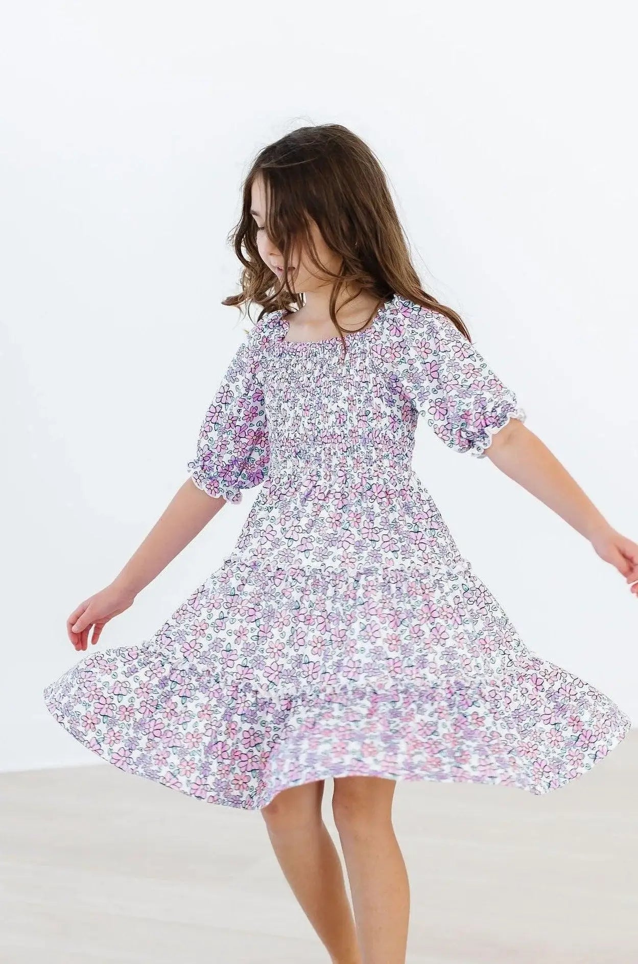 Lovely Lavender Smocked Ruffle Dress - Mila & Rose ® - Flyclothing LLC