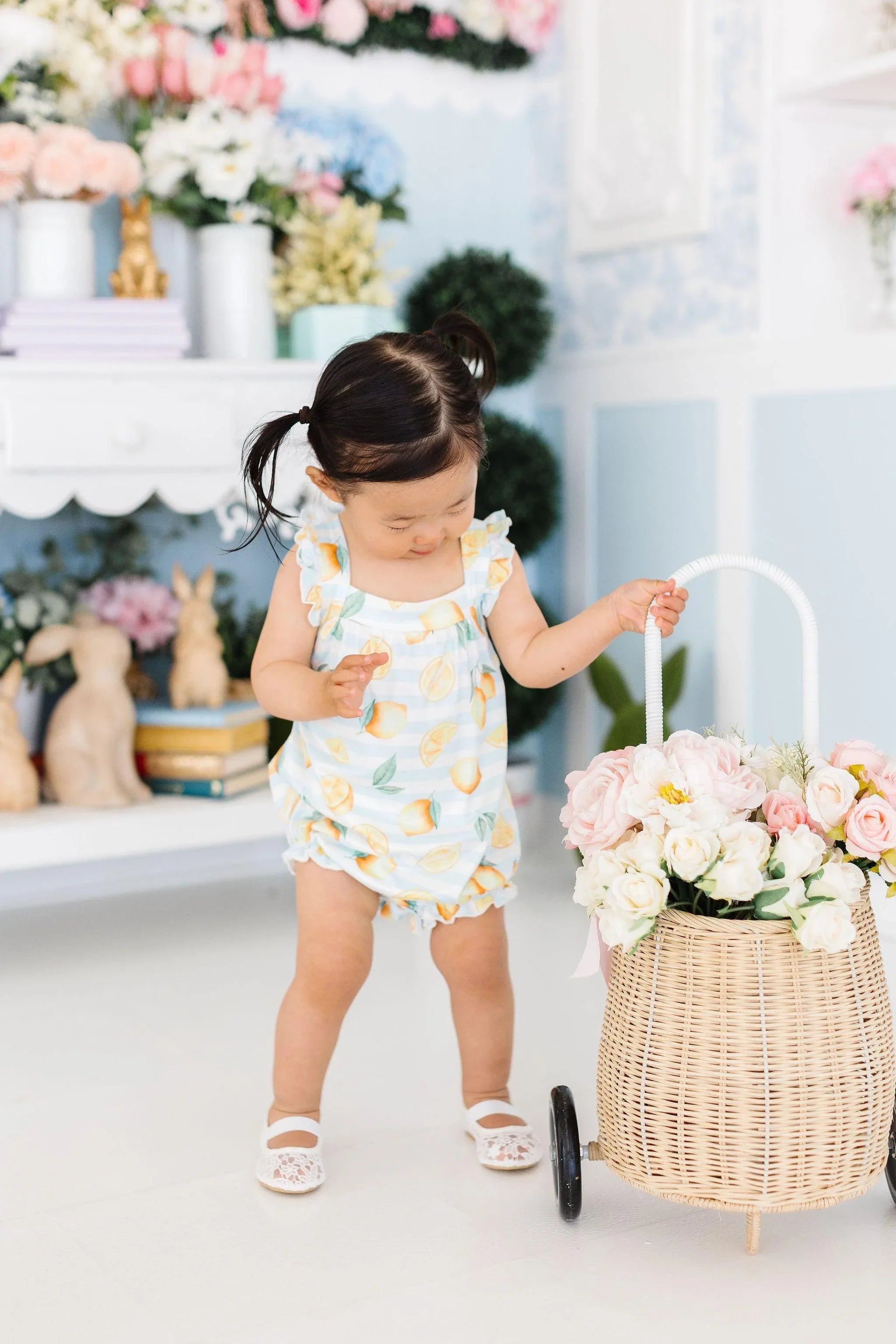 Lovely Lemons Ruffle Cross Back Romper - Mila & Rose ® - Flyclothing LLC