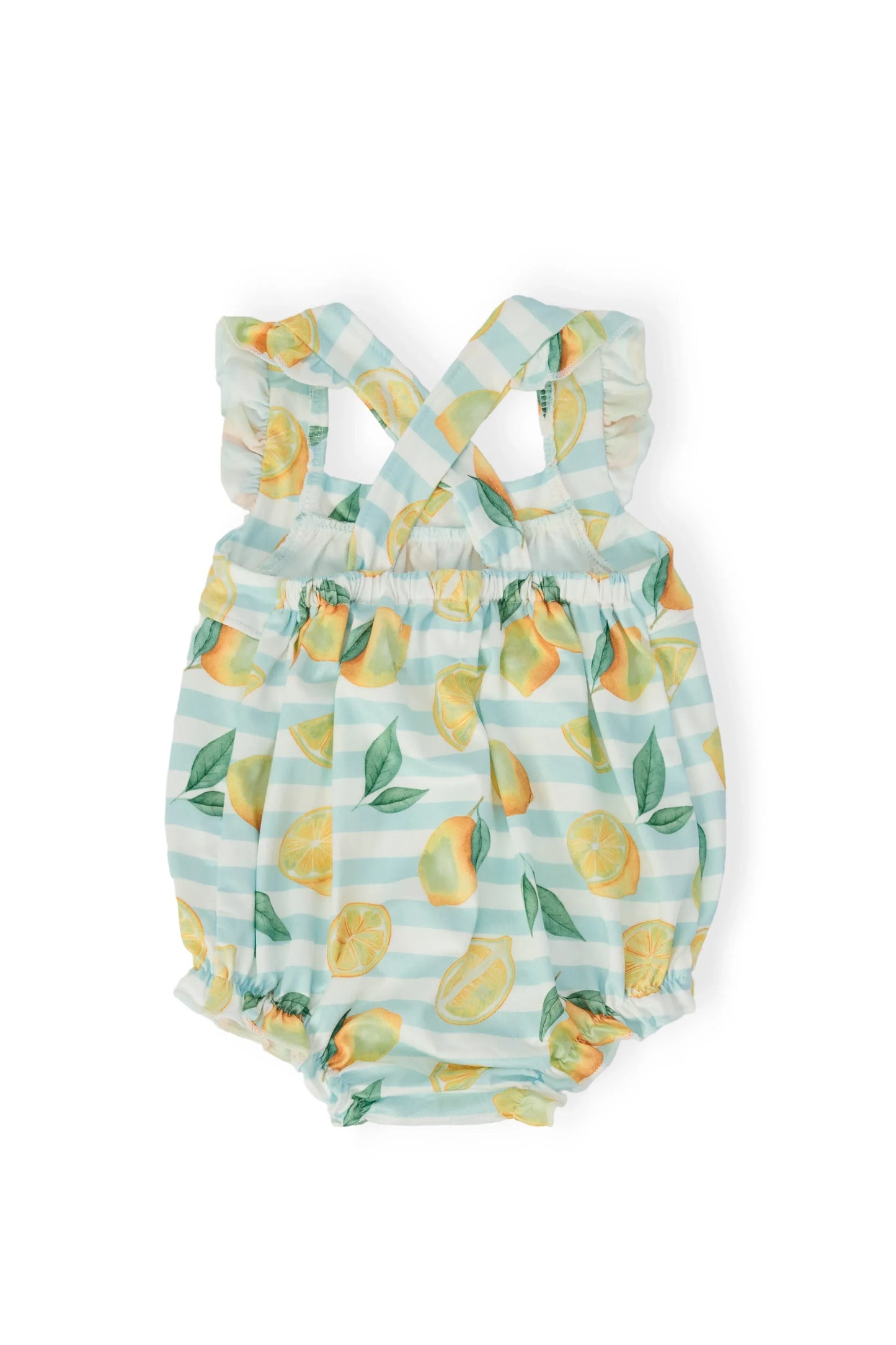 Lovely Lemons Ruffle Cross Back Romper - Mila & Rose ® - Flyclothing LLC