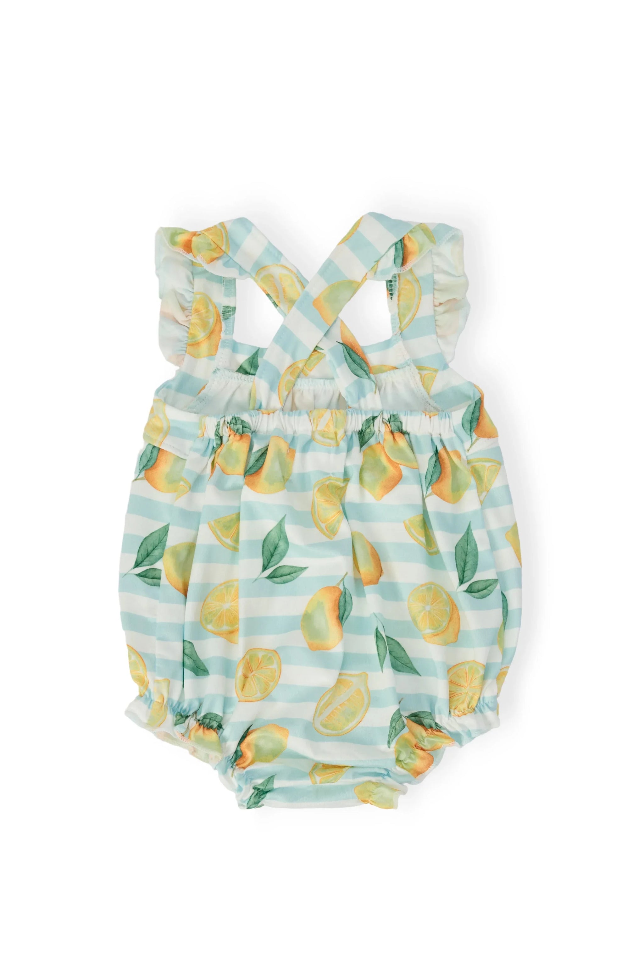 Lovely Lemons Ruffle Cross Back Romper - Mila & Rose ® - Flyclothing LLC