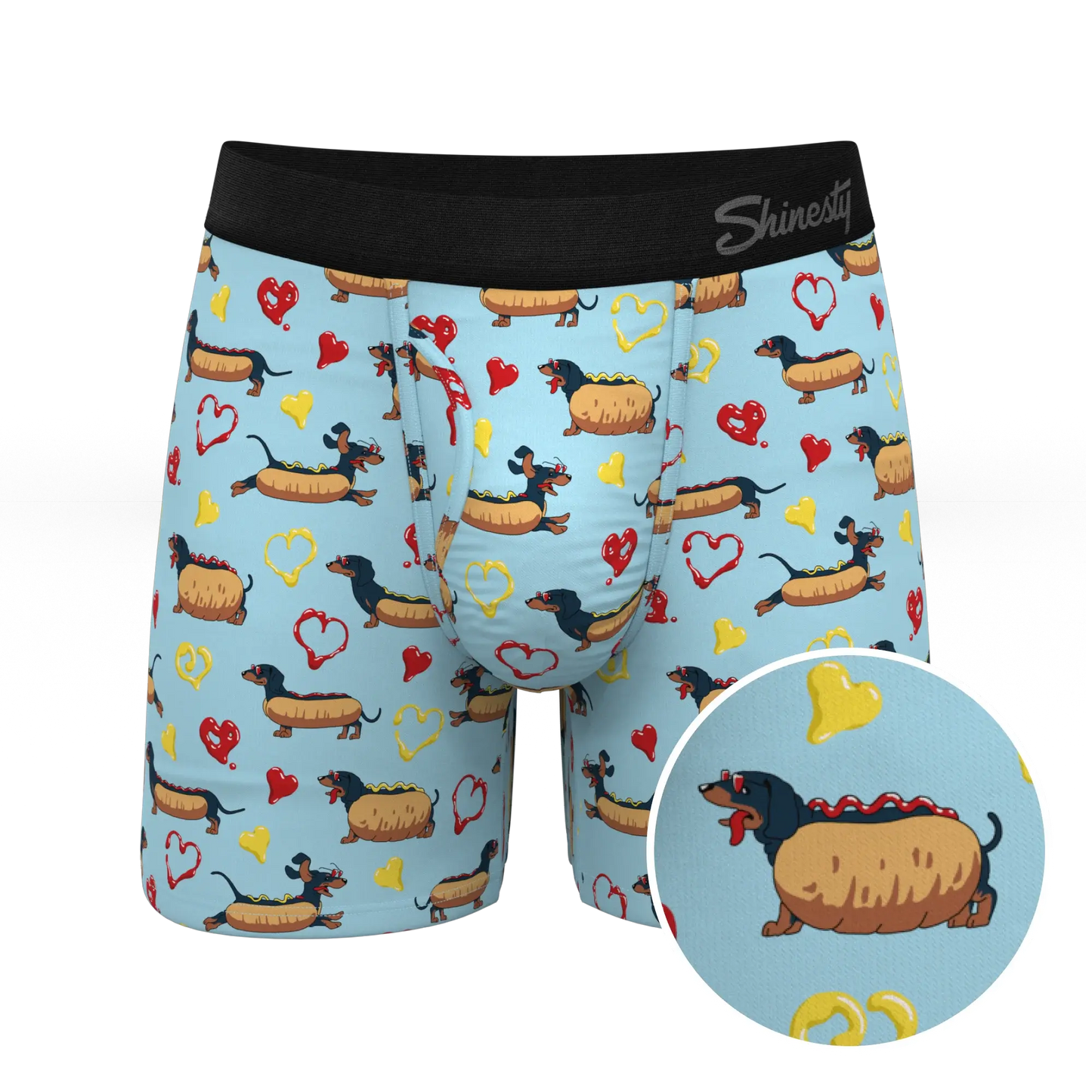 The Lovely Wiener | Wiener Dogs Ball Hammock® Pouch Underwear With Fly - Shinesty - Flyclothing LLC