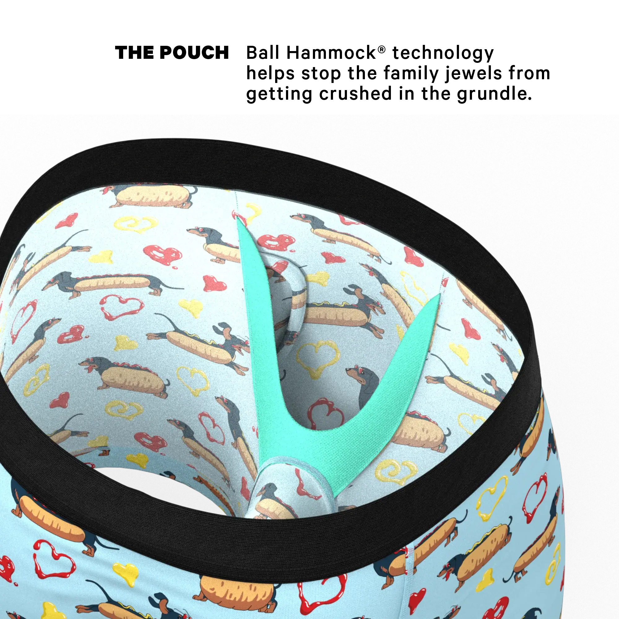The Lovely Wiener | Wiener Dogs Ball Hammock® Pouch Underwear With Fly - Shinesty - Flyclothing LLC
