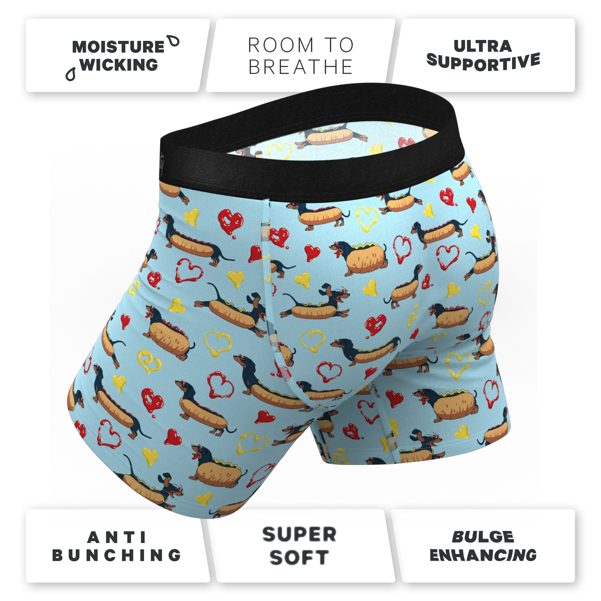 The Lovely Wiener | Wiener Dogs Ball Hammock® Pouch Underwear With Fly - Shinesty - Flyclothing LLC