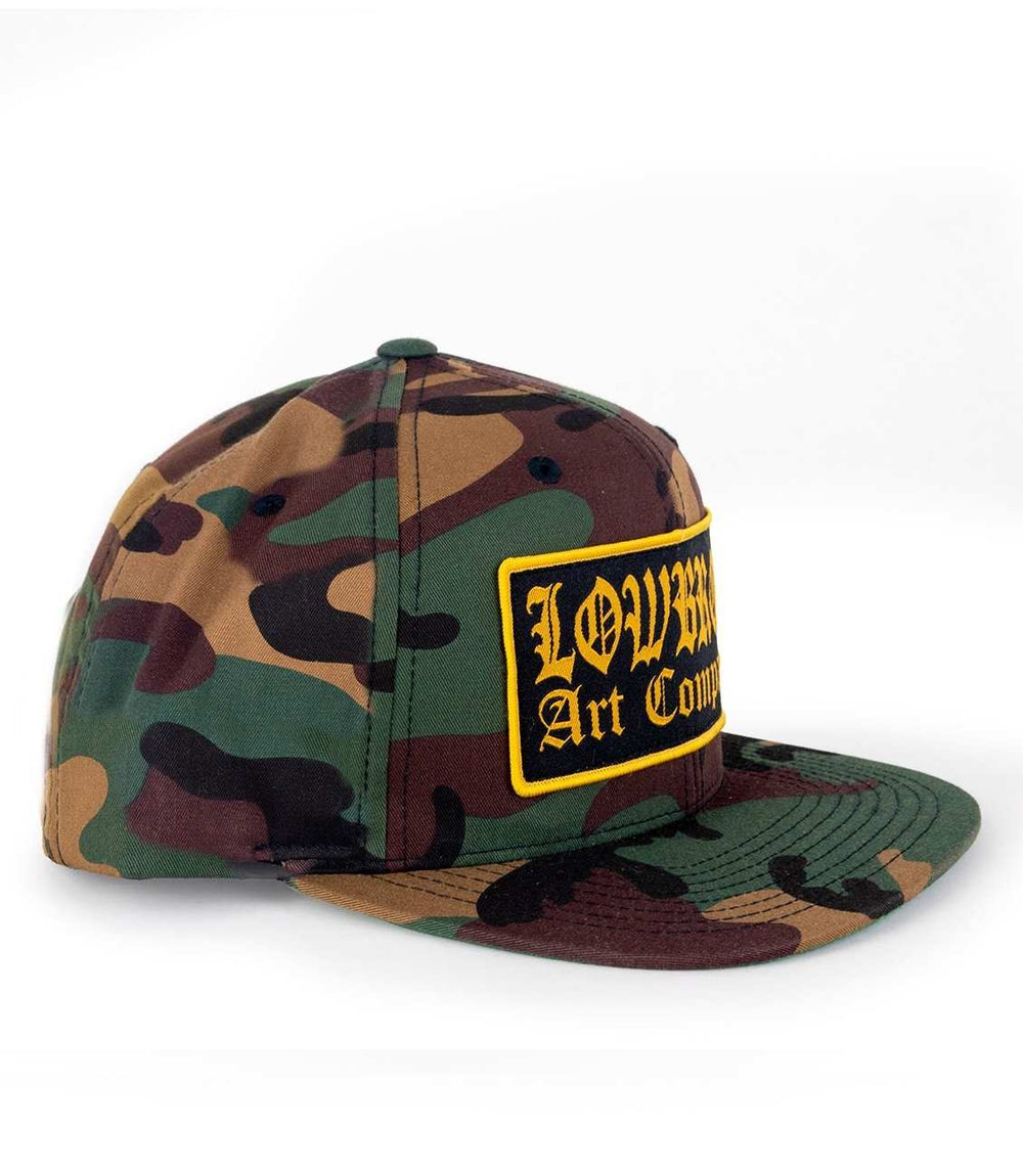 Black Market Art Company Lowbrow Snap Back Camo Hat Print