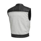 Two Tone Lowrider Perforated Men's Leather Vest - First Manufacturing Company - Flyclothing LLC