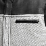 Two Tone Lowrider Perforated Men's Leather Vest - First Manufacturing Company - Flyclothing LLC