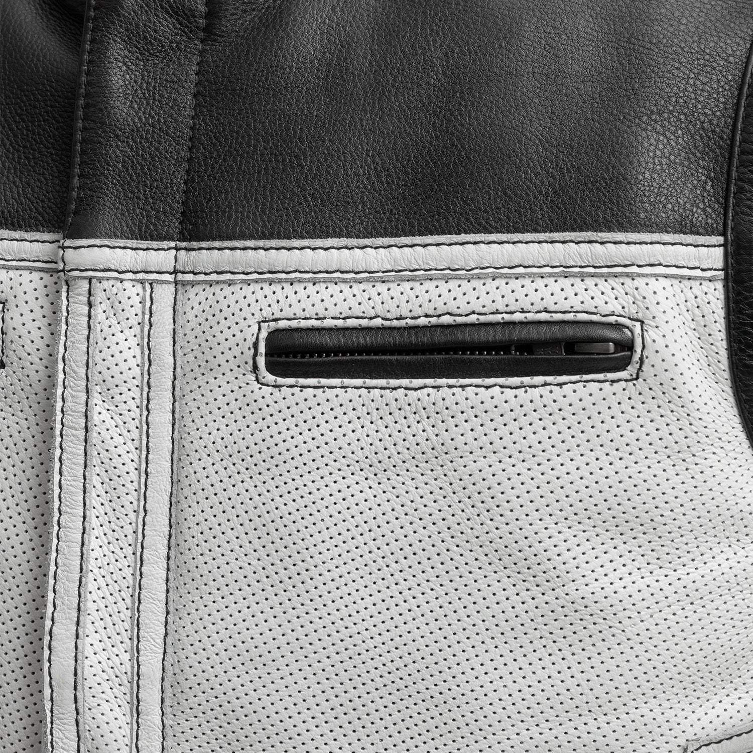 Two Tone Lowrider Perforated Men's Leather Vest - First Manufacturing Company - Flyclothing LLC