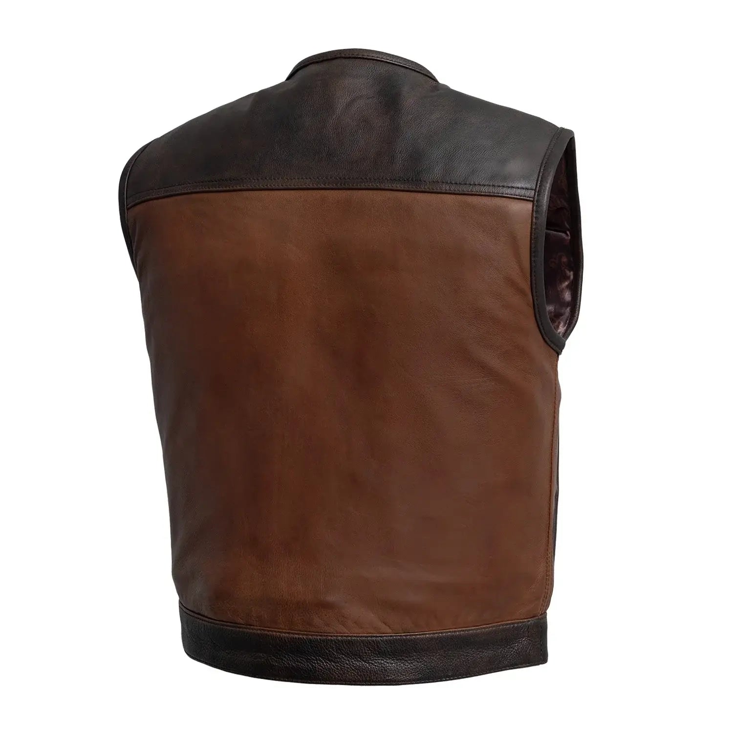 Lowside Rider Men's Motorcycle Leather Vest - First Manufacturing Company - Flyclothing LLC