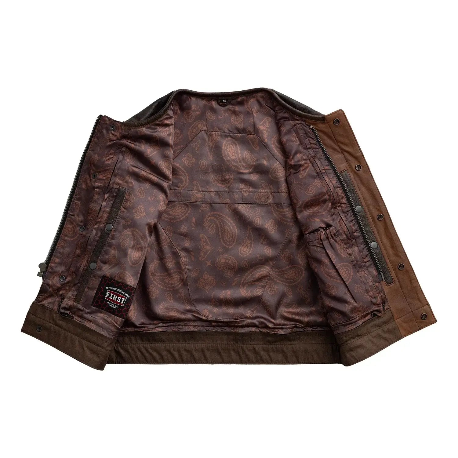 Lowside Rider Men's Motorcycle Leather Vest - First Manufacturing Company - Flyclothing LLC