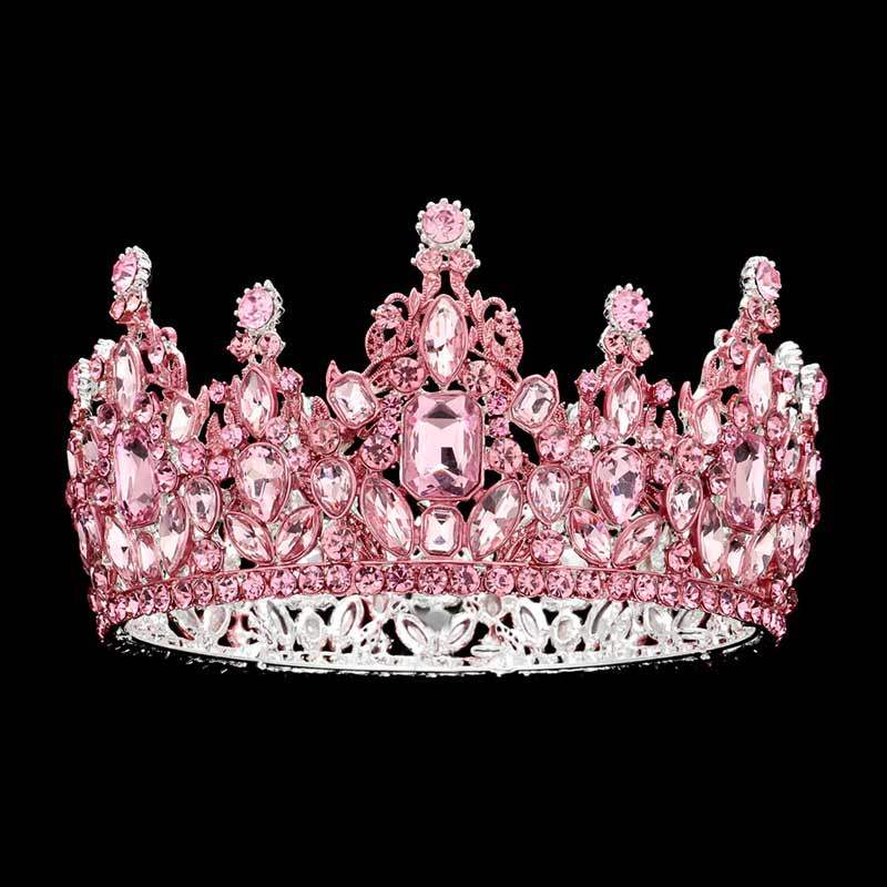Multi Stone Cluster Crown Tiara - Madeline Love - Flyclothing LLC