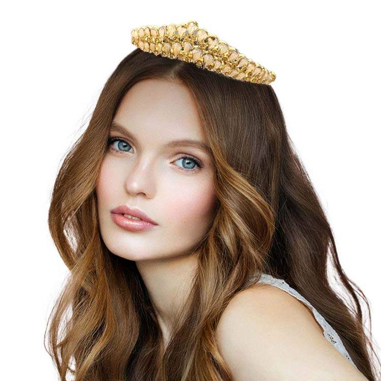 Crystal Teardrop Cluster Pageant Queen Tiara - Madeline Love - Flyclothing LLC