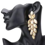 Marquise Stone Cluster Vine Dangle Evening Earrings - Madeline Love - Flyclothing LLC