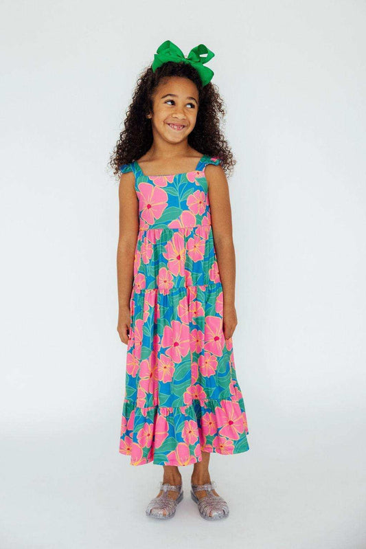 Luau Floral Ruffle Maxi Dress - Mila & Rose ® - Flyclothing LLC