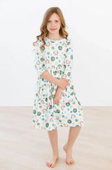 Luck of the Irish 3/4 Sleeve Pocket Twirl Dress - Mila & Rose ® - Flyclothing LLC