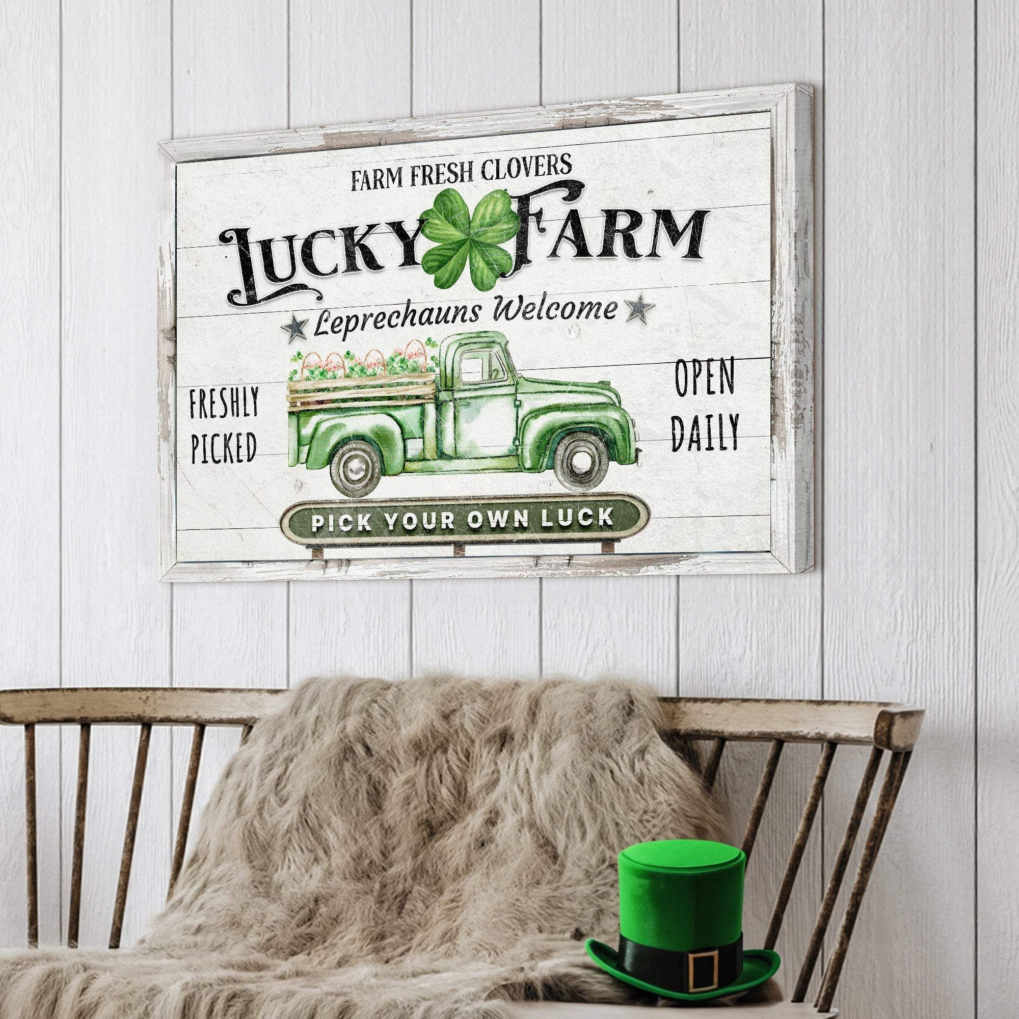 Lucky Farm St. Patrick's Day Sign - Tailored Canvases - Flyclothing LLC