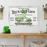 Lucky Farm St. Patrick's Day Sign - Tailored Canvases - Flyclothing LLC