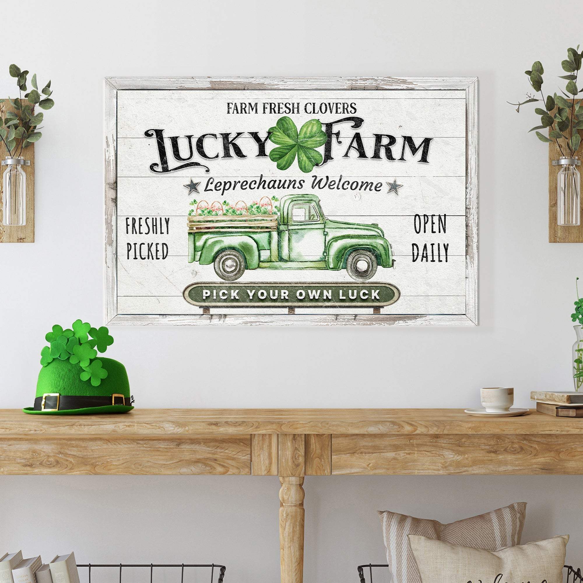 Lucky Farm St. Patrick's Day Sign - Tailored Canvases - Flyclothing LLC