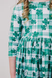 Lucky One 3/4 Sleeve Pocket Twirl Dress