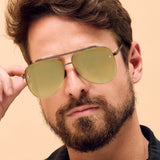 Luna - Tangle Free - Copper Aviator Sunglasses - TopFoxx - Flyclothing LLC