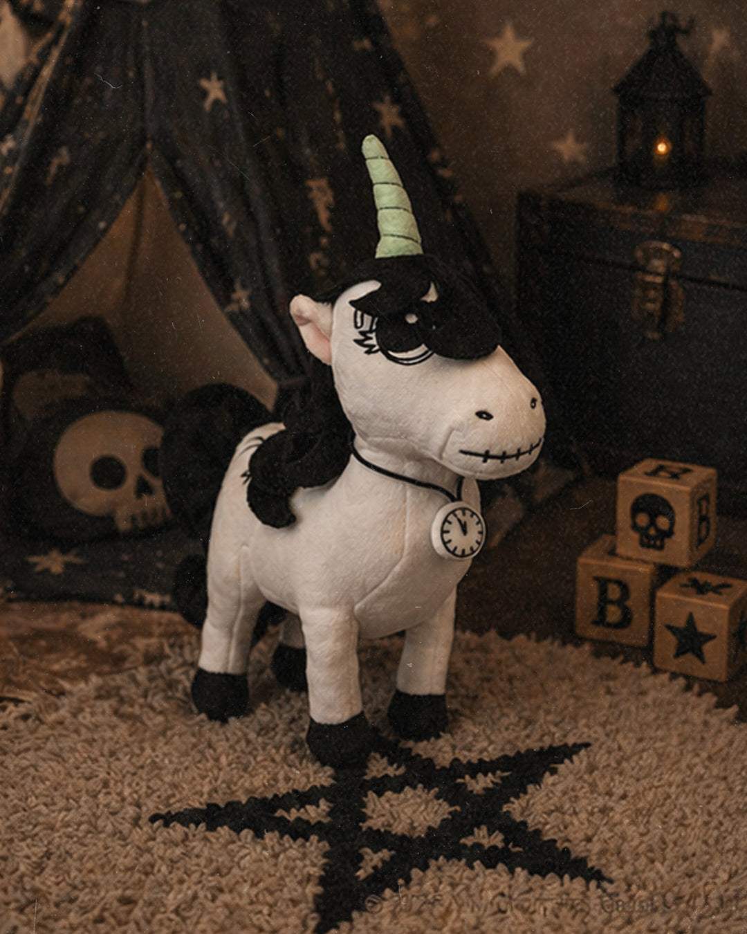 Lunabones Plush. Glow in the dark watch & horn - Alchemy of England - Flyclothing LLC
