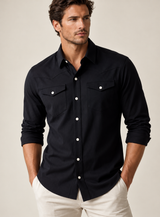 Buki’s Western Tech Shirt - Black - Buki - Flyclothing LLC