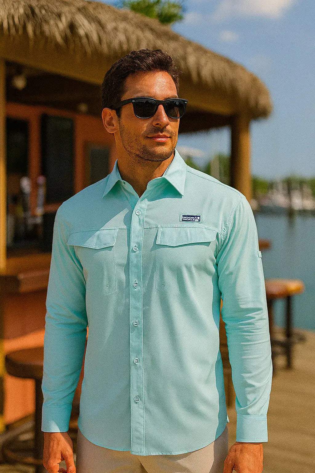 Men's Coastline L/S UV Vented Fishing Shirt - Hook & Tackle - Flyclothing LLC