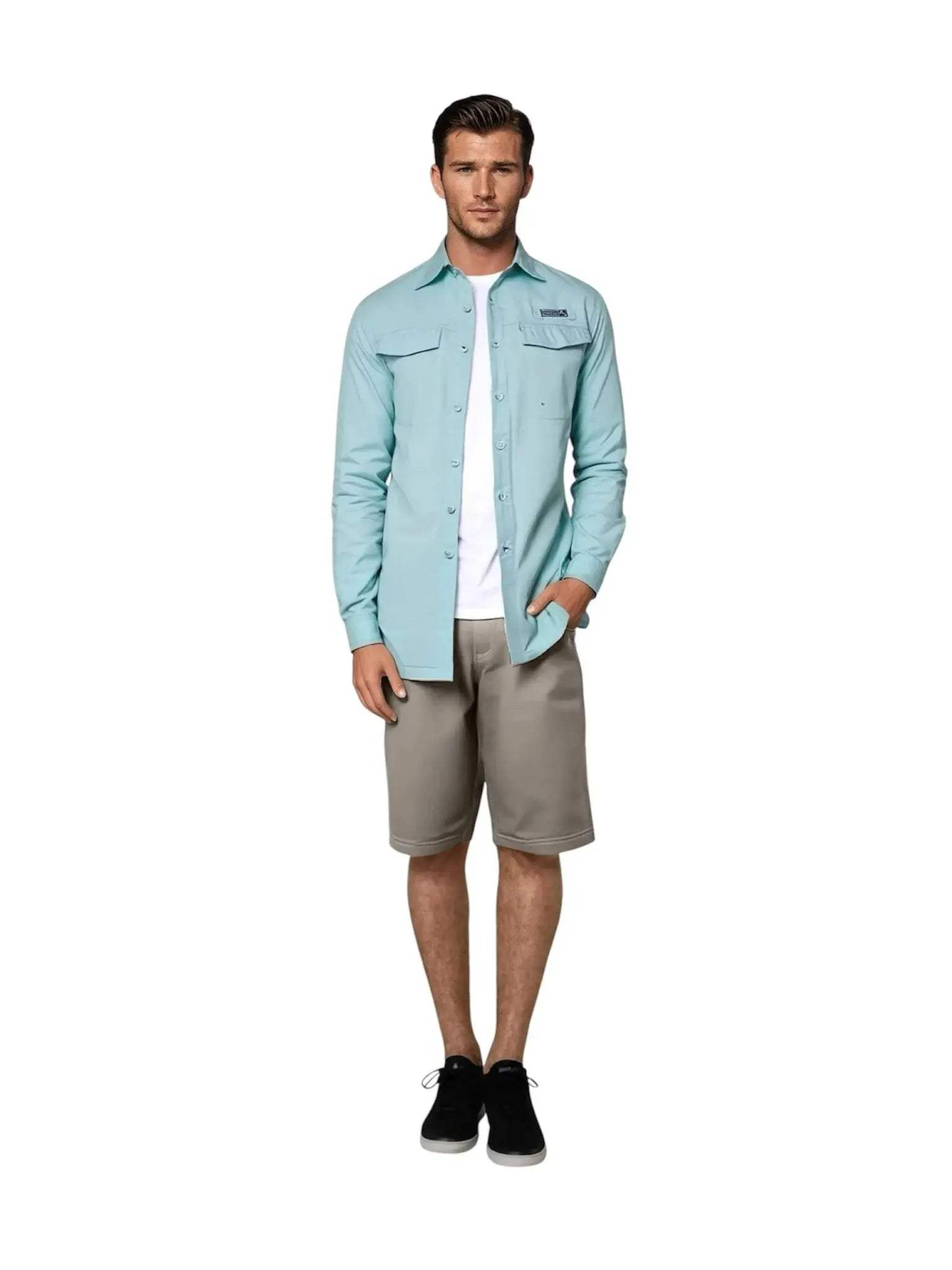 Men's Coastline L/S UV Vented Fishing Shirt - Hook & Tackle - Flyclothing LLC