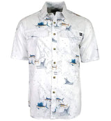Men's Marine Charts UV Vented Fishing Shirt - Hook & Tackle - Flyclothing LLC