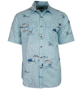 Men's Marine Charts UV Vented Fishing Shirt - Hook & Tackle - Flyclothing LLC