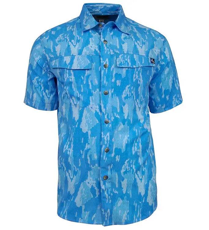 Men's Geo Camo UV Vented Fishing Shirt - Hook & Tackle - Flyclothing LLC