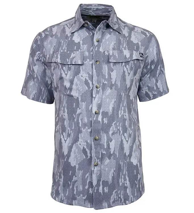 Men's Geo Camo UV Vented Fishing Shirt - Hook & Tackle - Flyclothing LLC