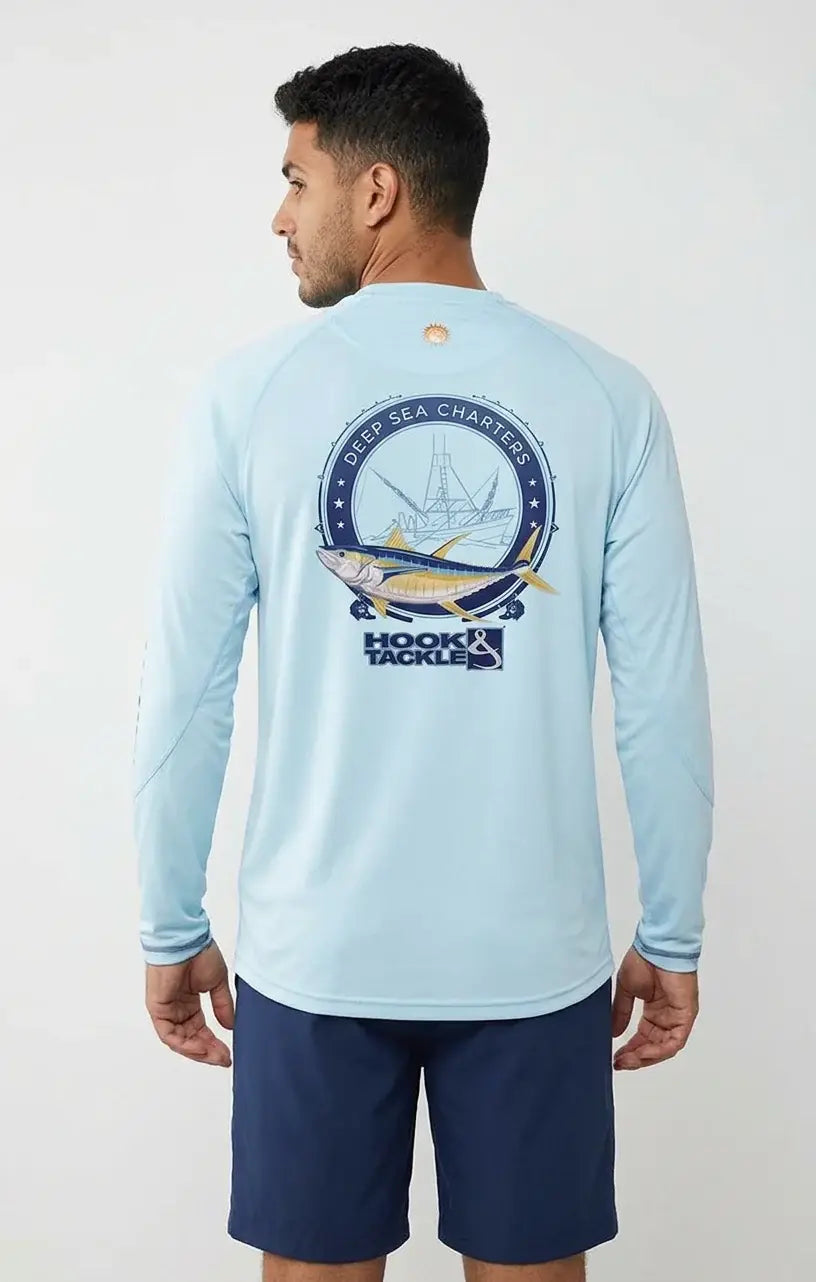Men's Tuna Charters L/S UV Fishing Shirt - Hook & Tackle - Flyclothing LLC
