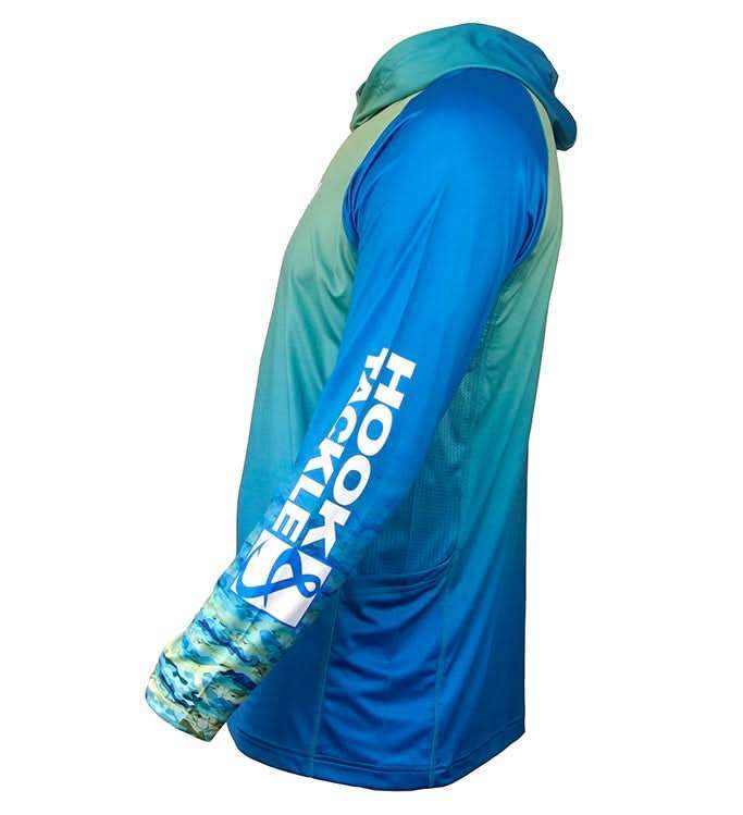 Men's Mahi Camo UV Fishing Hoodie Gaiter - Hook & Tackle - Flyclothing LLC