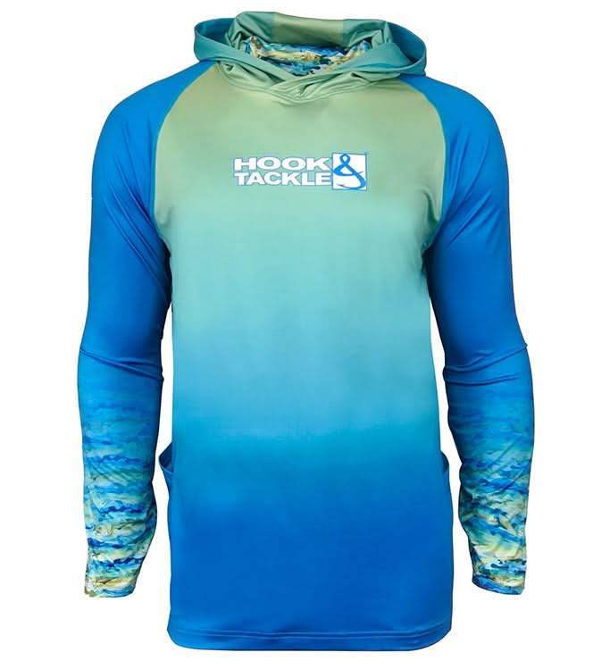 Men's Mahi Camo UV Fishing Hoodie Gaiter - Hook & Tackle - Flyclothing LLC