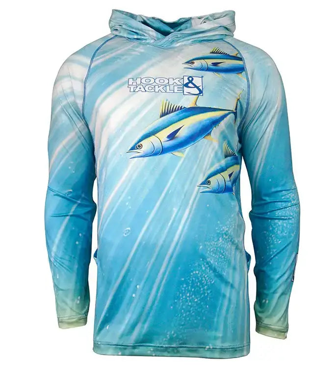 Men's Tuna Abyss UV Fishing Hoodie Gaiter - Hook & Tackle - Flyclothing LLC
