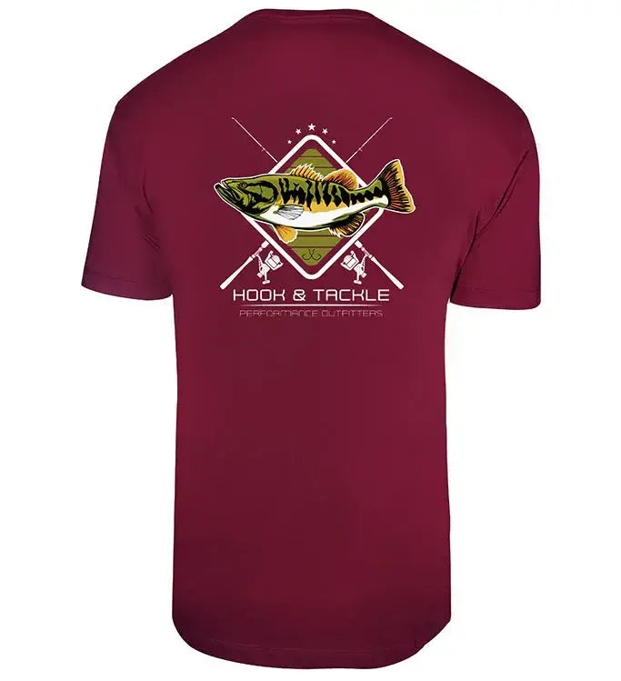 Men's Bass Rods Premium T-Shirt - Hook & Tackle - Flyclothing LLC
