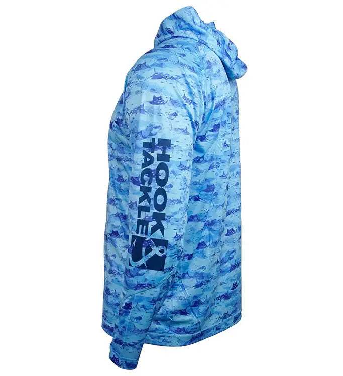 Men's Billfish Camo UV Fishing Hoodie - Hook & Tackle - Flyclothing LLC