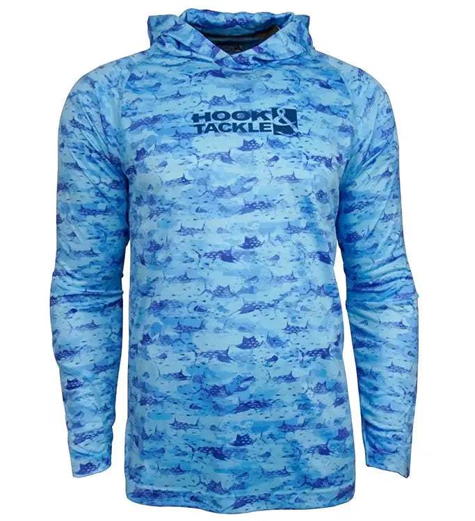 Men's Billfish Camo UV Fishing Hoodie - Hook & Tackle - Flyclothing LLC