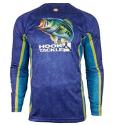 Men's Bass Camo L/S UV Fishing Shirt - Hook & Tackle - Flyclothing LLC